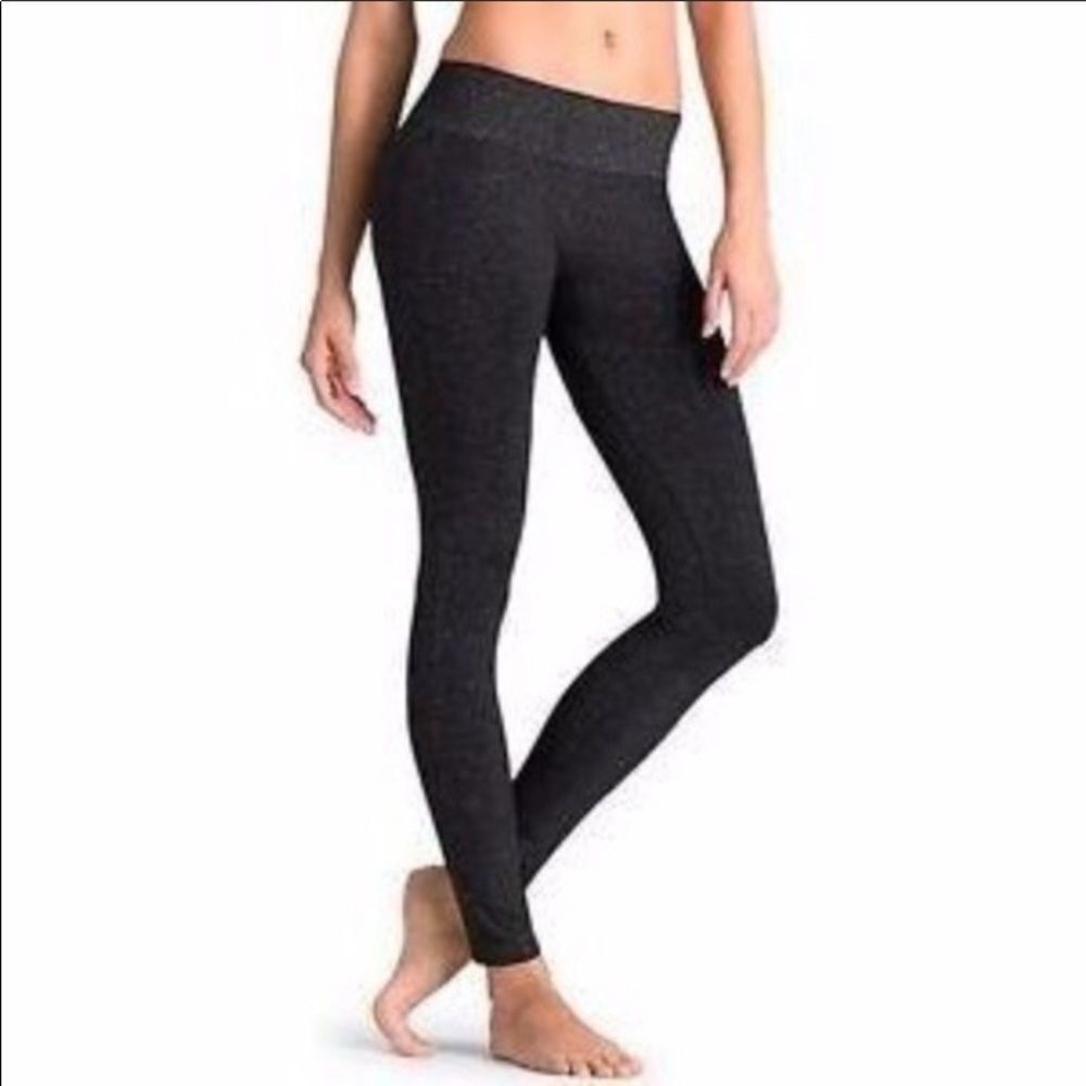 Athleta Black Copper Shimmer Seamless Full Length Legging Tights S
